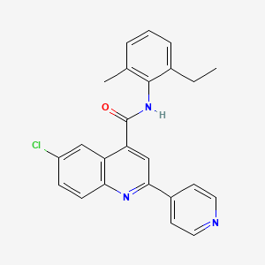 6-chloro-N-(2-ethyl-6-methylphenyl)-2-(4-pyridinyl)-4-quinolinecarboxamide