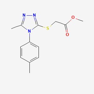 molecular formula C13H15N3O2S B4735580 methyl {[5-methyl-4-(4-methylphenyl)-4H-1,2,4-triazol-3-yl]thio}acetate 