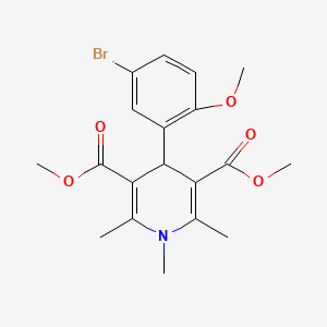 molecular formula C19H22BrNO5 B4735581 dimethyl 4-(5-bromo-2-methoxyphenyl)-1,2,6-trimethyl-1,4-dihydro-3,5-pyridinedicarboxylate 