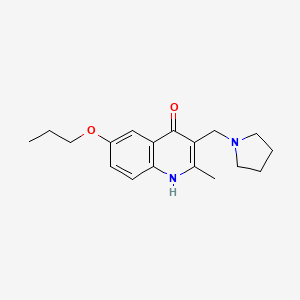 molecular formula C18H24N2O2 B4735583 2-methyl-6-propoxy-3-(1-pyrrolidinylmethyl)-4-quinolinol 