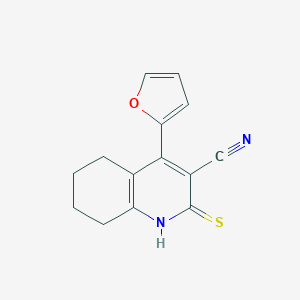 molecular formula C14H12N2OS B047356 4-(2-呋喃基)-2-巯基-5,6,7,8-四氢喹啉-3-碳腈 CAS No. 83989-90-6