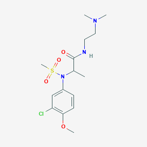 N~2~-(3-chloro-4-methoxyphenyl)-N~1~-[2-(dimethylamino)ethyl]-N~2~-(methylsulfonyl)alaninamide