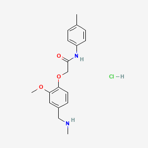 molecular formula C18H23ClN2O3 B4735630 2-{2-methoxy-4-[(methylamino)methyl]phenoxy}-N-(4-methylphenyl)acetamide hydrochloride 