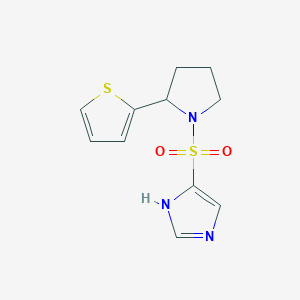 molecular formula C11H13N3O2S2 B4735640 4-{[2-(2-thienyl)-1-pyrrolidinyl]sulfonyl}-1H-imidazole 