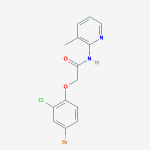 molecular formula C14H12BrClN2O2 B4735666 2-(4-bromo-2-chlorophenoxy)-N-(3-methyl-2-pyridinyl)acetamide 