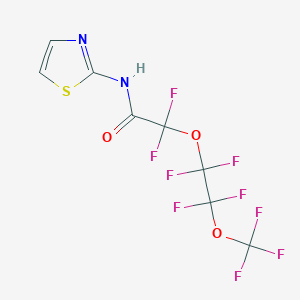 molecular formula C8H3F9N2O3S B4735692 2,2-difluoro-2-[1,1,2,2-tetrafluoro-2-(trifluoromethoxy)ethoxy]-N-1,3-thiazol-2-ylacetamide 