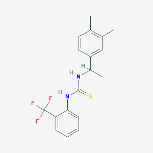 molecular formula C18H19F3N2S B4735693 N-[1-(3,4-dimethylphenyl)ethyl]-N'-[2-(trifluoromethyl)phenyl]thiourea 