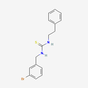 molecular formula C16H17BrN2S B4735694 N-(3-bromobenzyl)-N'-(2-phenylethyl)thiourea 