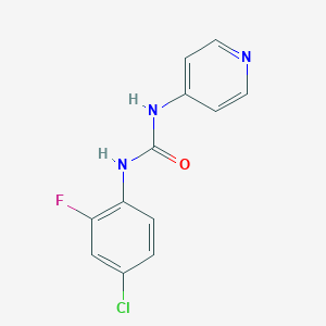 molecular formula C12H9ClFN3O B4735773 N-(4-chloro-2-fluorophenyl)-N'-4-pyridinylurea 