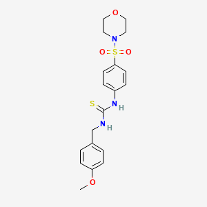 molecular formula C19H23N3O4S2 B4735803 N-(4-methoxybenzyl)-N'-[4-(4-morpholinylsulfonyl)phenyl]thiourea 