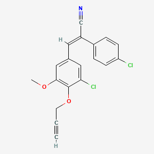 molecular formula C19H13Cl2NO2 B4735808 3-[3-chloro-5-methoxy-4-(2-propyn-1-yloxy)phenyl]-2-(4-chlorophenyl)acrylonitrile 