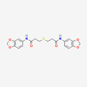 molecular formula C20H20N2O6S B4735847 3,3'-thiobis(N-1,3-benzodioxol-5-ylpropanamide) CAS No. 548470-13-9