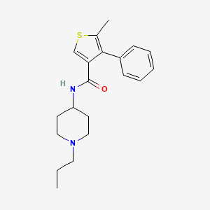 molecular formula C20H26N2OS B4735849 5-methyl-4-phenyl-N-(1-propyl-4-piperidinyl)-3-thiophenecarboxamide 