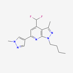 molecular formula C16H19F2N5 B4735869 1-butyl-4-(difluoromethyl)-3-methyl-6-(1-methyl-1H-pyrazol-4-yl)-1H-pyrazolo[3,4-b]pyridine 
