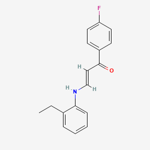 molecular formula C17H16FNO B4735889 3-[(2-ethylphenyl)amino]-1-(4-fluorophenyl)-2-propen-1-one 