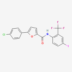 molecular formula C18H10ClF3INO2 B4735952 5-(4-chlorophenyl)-N-[4-iodo-2-(trifluoromethyl)phenyl]-2-furamide 