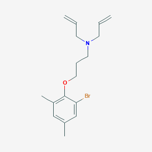 molecular formula C17H24BrNO B4735955 N-allyl-N-[3-(2-bromo-4,6-dimethylphenoxy)propyl]-2-propen-1-amine 