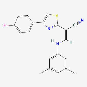 molecular formula C20H16FN3S B4735978 3-[(3,5-dimethylphenyl)amino]-2-[4-(4-fluorophenyl)-1,3-thiazol-2-yl]acrylonitrile 