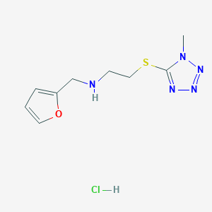 molecular formula C9H14ClN5OS B4735983 N-(2-furylmethyl)-2-[(1-methyl-1H-tetrazol-5-yl)thio]ethanamine hydrochloride CAS No. 1050480-38-0