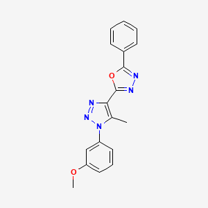 molecular formula C18H15N5O2 B4735988 2-[1-(3-methoxyphenyl)-5-methyl-1H-1,2,3-triazol-4-yl]-5-phenyl-1,3,4-oxadiazole 