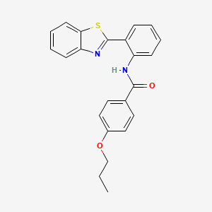 molecular formula C23H20N2O2S B4735995 N-[2-(1,3-benzothiazol-2-yl)phenyl]-4-propoxybenzamide 