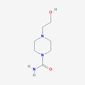 molecular formula C7H15N3O2 B047360 4-(2-Hydroxyethyl)piperazine-1-carboxamide CAS No. 116882-73-6