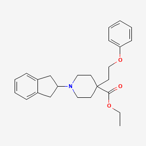 molecular formula C25H31NO3 B4736002 ethyl 1-(2,3-dihydro-1H-inden-2-yl)-4-(2-phenoxyethyl)-4-piperidinecarboxylate 