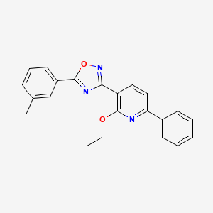molecular formula C22H19N3O2 B4736017 2-ethoxy-3-[5-(3-methylphenyl)-1,2,4-oxadiazol-3-yl]-6-phenylpyridine 