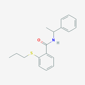 molecular formula C18H21NOS B4736044 N-(1-phenylethyl)-2-(propylthio)benzamide 