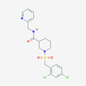 molecular formula C19H21Cl2N3O3S B4736065 1-[(2,4-dichlorobenzyl)sulfonyl]-N-(2-pyridinylmethyl)-3-piperidinecarboxamide 