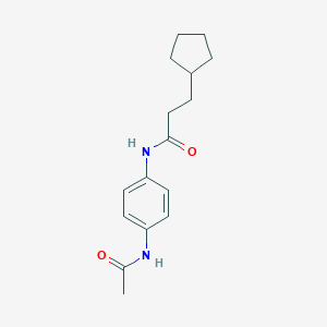 N-[4-(acetylamino)phenyl]-3-cyclopentylpropanamide