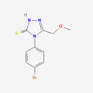 molecular formula C10H10BrN3OS B4736087 4-(4-bromophenyl)-5-(methoxymethyl)-4H-1,2,4-triazole-3-thiol 