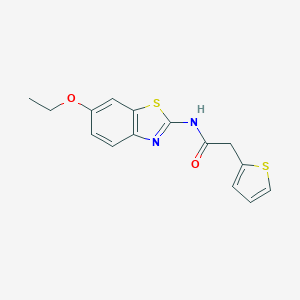 molecular formula C15H14N2O2S2 B473611 N-(6-ethoxy-1,3-benzothiazol-2-yl)-2-(2-thienyl)acetamide CAS No. 723257-98-5