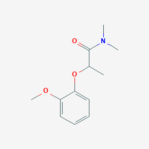 molecular formula C12H17NO3 B4736112 2-(2-methoxyphenoxy)-N,N-dimethylpropanamide 