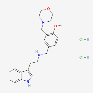 molecular formula C23H31Cl2N3O2 B4736129 [2-(1H-indol-3-yl)ethyl][4-methoxy-3-(4-morpholinylmethyl)benzyl]amine dihydrochloride 