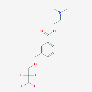 molecular formula C15H19F4NO3 B4736148 2-(dimethylamino)ethyl 3-[(2,2,3,3-tetrafluoropropoxy)methyl]benzoate 
