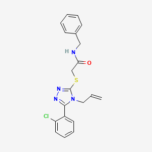 molecular formula C20H19ClN4OS B4736169 2-{[4-allyl-5-(2-chlorophenyl)-4H-1,2,4-triazol-3-yl]thio}-N-benzylacetamide 