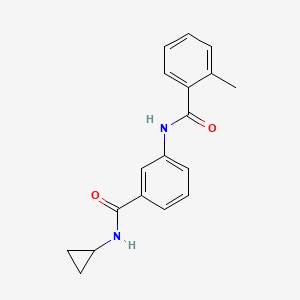 molecular formula C18H18N2O2 B4736181 N-{3-[(cyclopropylamino)carbonyl]phenyl}-2-methylbenzamide 