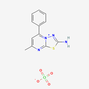 molecular formula C12H11ClN4O4S B4736183 2-amino-7-methyl-5-phenyl[1,3,4]thiadiazolo[3,2-a]pyrimidin-4-ium perchlorate 