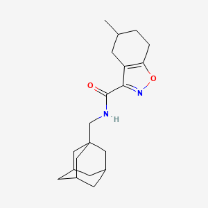 molecular formula C20H28N2O2 B4736187 N-(1-adamantylmethyl)-5-methyl-4,5,6,7-tetrahydro-1,2-benzisoxazole-3-carboxamide 