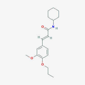 molecular formula C19H27NO3 B4736195 N-cyclohexyl-3-(3-methoxy-4-propoxyphenyl)acrylamide 