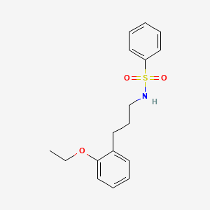 molecular formula C17H21NO3S B4736203 N-[3-(2-ethoxyphenyl)propyl]benzenesulfonamide 