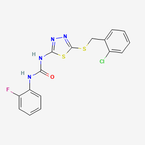 N-{5-[(2-chlorobenzyl)thio]-1,3,4-thiadiazol-2-yl}-N'-(2-fluorophenyl)urea