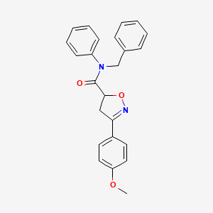molecular formula C24H22N2O3 B4736245 N-benzyl-3-(4-methoxyphenyl)-N-phenyl-4,5-dihydro-5-isoxazolecarboxamide 