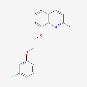 molecular formula C18H16ClNO2 B4736252 8-[2-(3-chlorophenoxy)ethoxy]-2-methylquinoline 