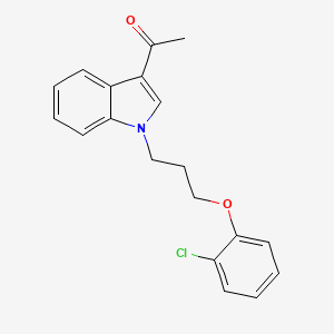 molecular formula C19H18ClNO2 B4736292 1-{1-[3-(2-chlorophenoxy)propyl]-1H-indol-3-yl}ethanone 
