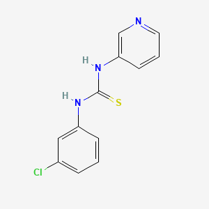 molecular formula C12H10ClN3S B4736300 N-(3-chlorophenyl)-N'-3-pyridinylthiourea 