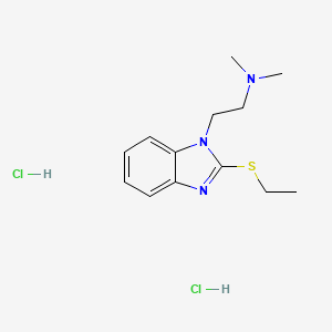 molecular formula C13H21Cl2N3S B4736332 {2-[2-(ethylthio)-1H-benzimidazol-1-yl]ethyl}dimethylamine dihydrochloride 