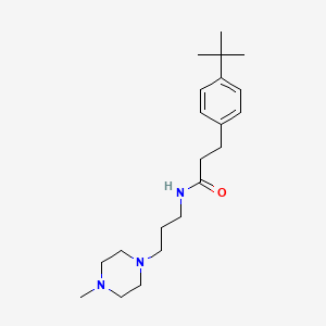 molecular formula C21H35N3O B4736339 3-(4-tert-butylphenyl)-N-[3-(4-methyl-1-piperazinyl)propyl]propanamide 