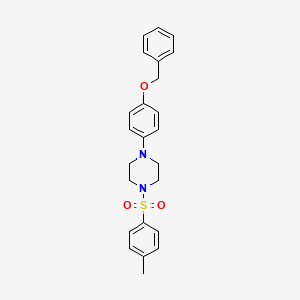 molecular formula C24H26N2O3S B4736369 1-[4-(benzyloxy)phenyl]-4-[(4-methylphenyl)sulfonyl]piperazine 
